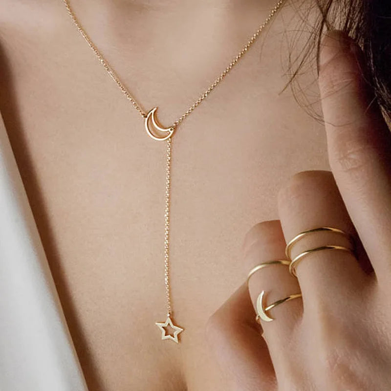 New Moon Star Necklace